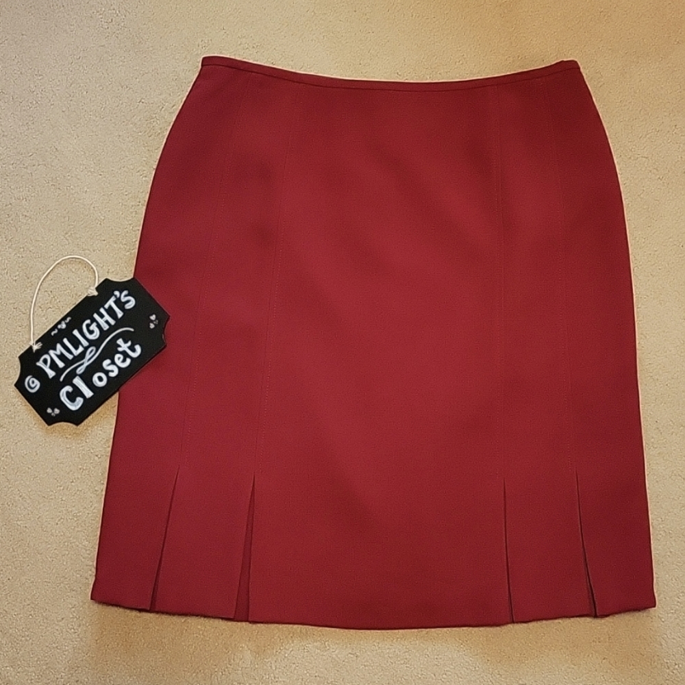 Tahari Arthur S. Levine Skirt New Red 12 Midi